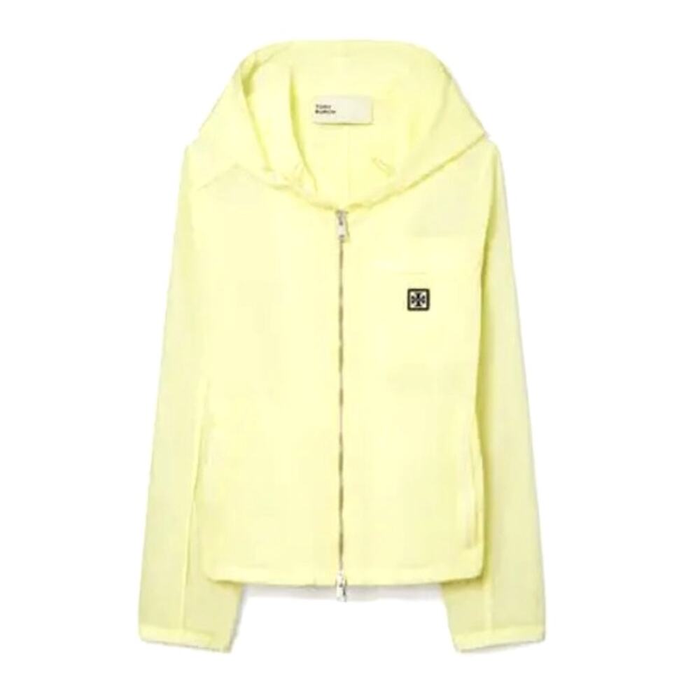 Tory Burch Bright Yellow Nylon Zip Jacket Size M